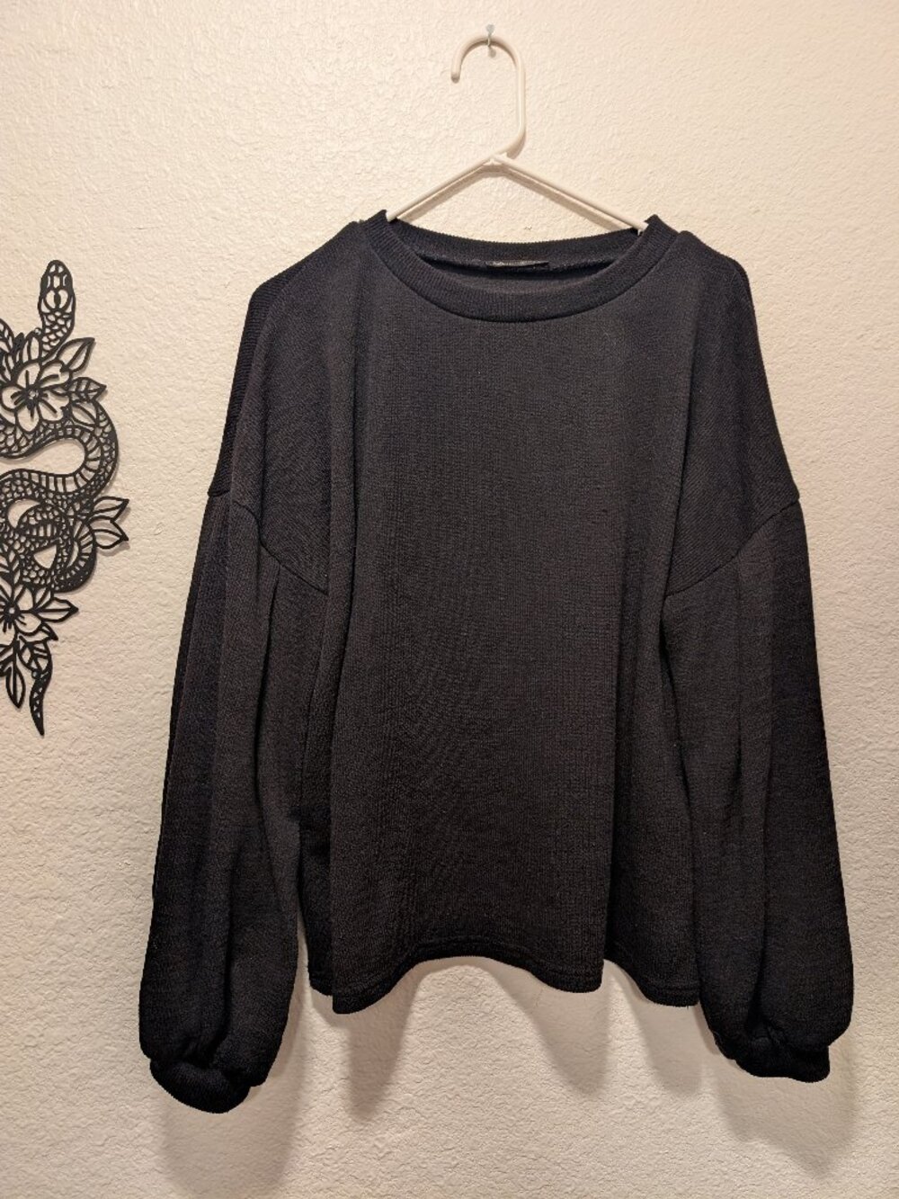 PRETTY GARDEN WOMEN'S LONG BALLOON SLEEVE SWEATER SIZE XL
